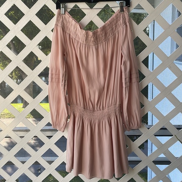 Ramy Brook ‘Dara’ Off-Shoulder Blush Pink Dress - Picture 2 of 11